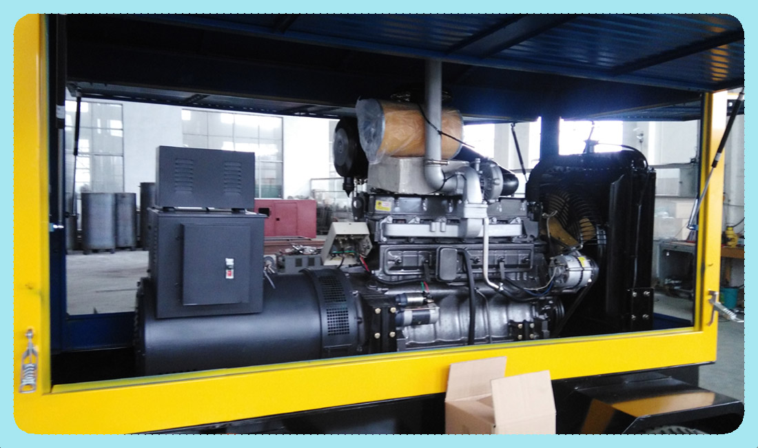 上海客戶(hù)成功采購(gòu)濰柴70kw+移動(dòng)拖車(chē)+防雨箱體準(zhǔn)備送往目的地